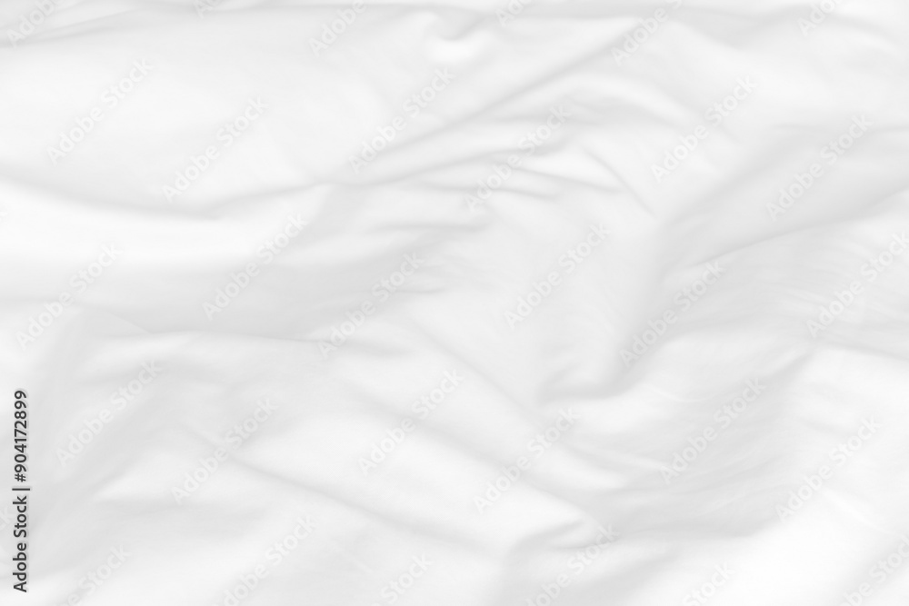 Close up white wrinkled fabric texture rippled surface, Soft focus for background. Close up white wrinkled fabric texture rippled surface, Soft focus for background.