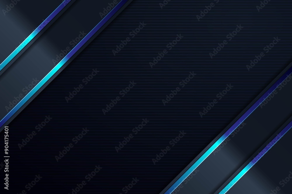 Abstract dark background with blue glowing lines. Abstract dark background with blue glowing lines.