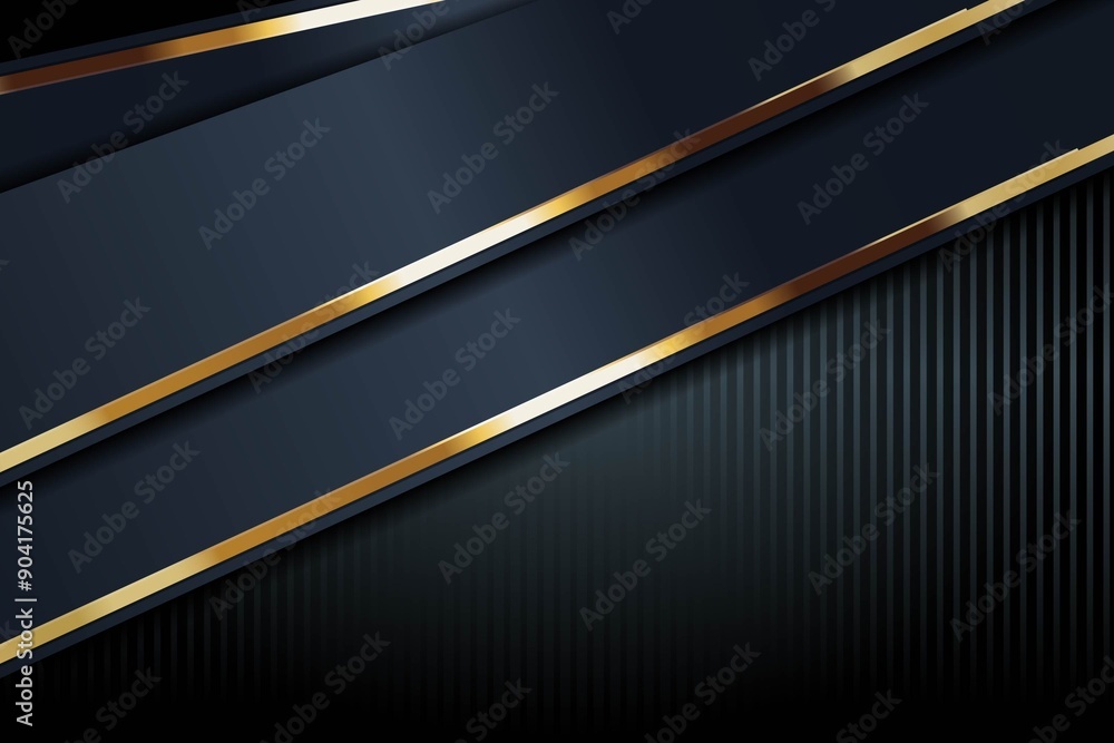 Abstract dark background with diagonal gold lines. Abstract dark background with diagonal gold lines.