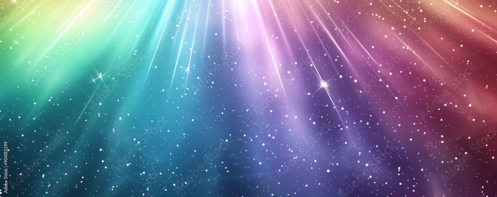 Colorful gradient background with stars and light beams in blue and purple hues Colorful gradient background with stars and light beams in blue and purple hues