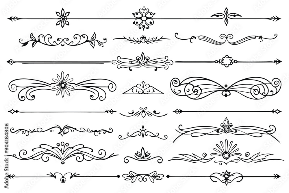 custom made wallpaper toronto digitalA Collection of Black and White Ornate Decorative Elements