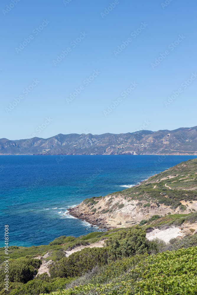 Mountainous Coastline with Blue Ocean Mountainous Coastline with Blue Ocean