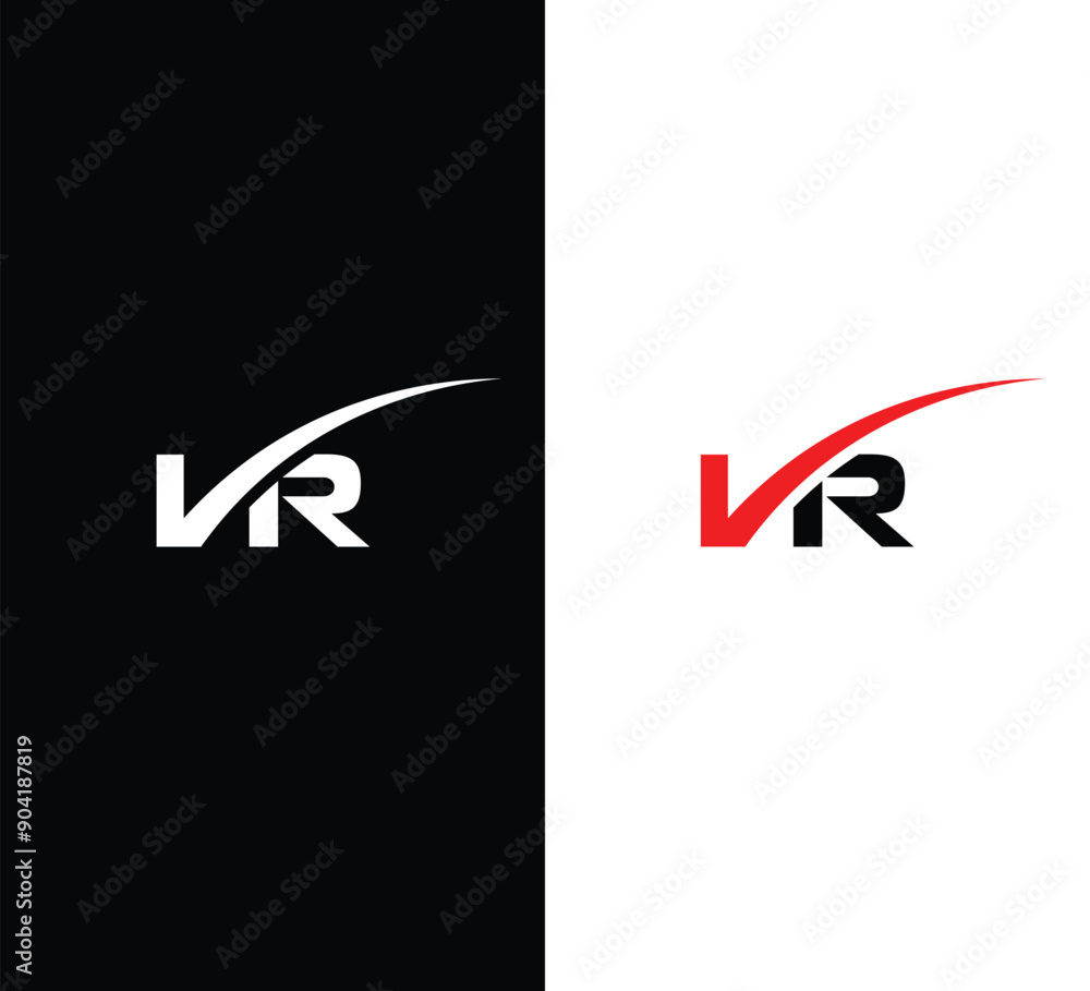 VR letter logo design vector VR letter logo design vector