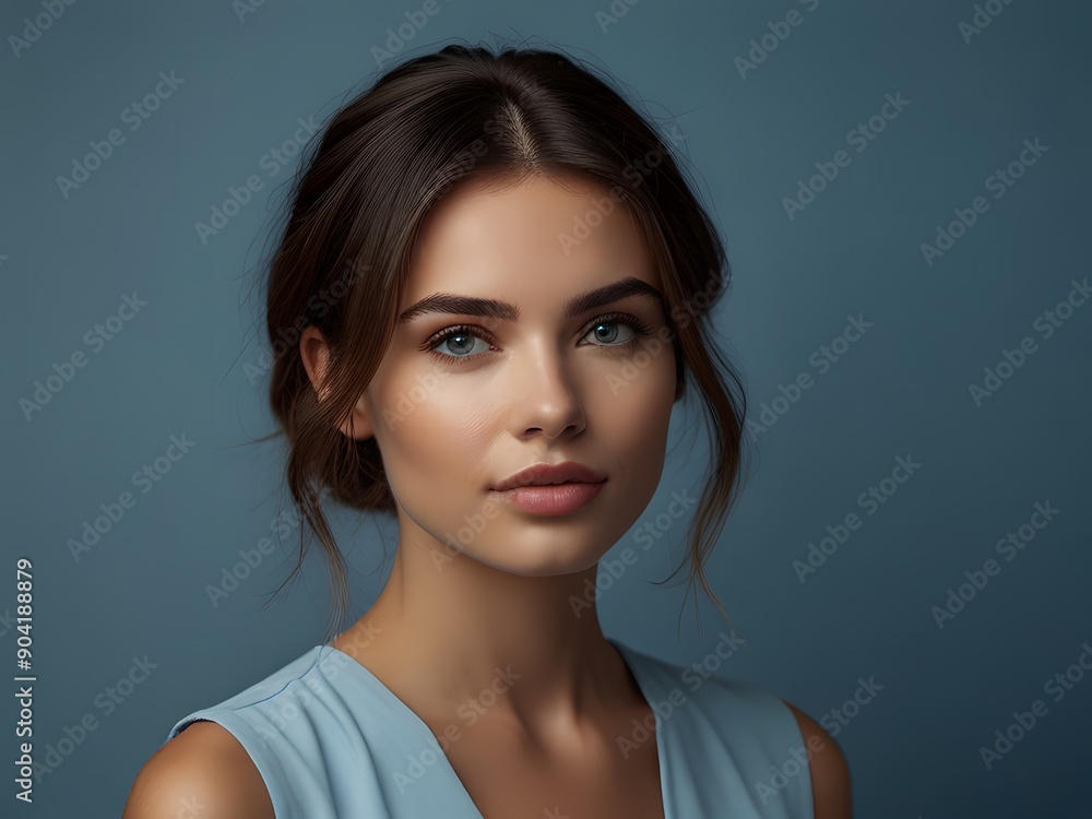 Portrait of a beautiful modern Woman Model isolated on a pink color background Portrait of a beautiful modern Woman Model isolated on a pink color background