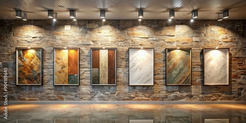 Abstract of natural stone and metal wall art gallery , illusion, abstract,natural stone, metal, wall gallery, art