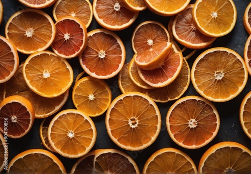 Dried orange is made by dehydrating fresh oranges, concentrating their flavor and sweetness.