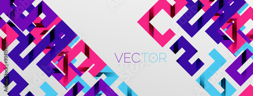 Color bend lines with shadow texture effect. Vector Illustration For Wallpaper, Banner, Background, Card, Book Illustration, landing page