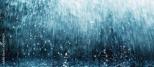 Wallpaper Mural Various overlays depicting realistic rainfall including drizzling and water droplet overlays ideal for graphic designs and adding atmosphere to images with copy space image Torontodigital.ca
