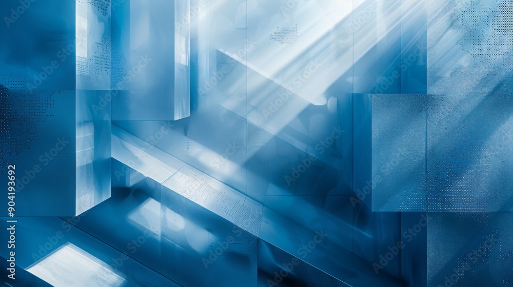 Obraz premium Abstract Blue Geometric Background