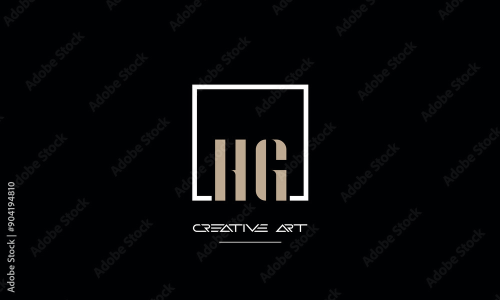 HG, GH, H, G abstract letters logo monogram HG, GH, H, G abstract letters logo monogram