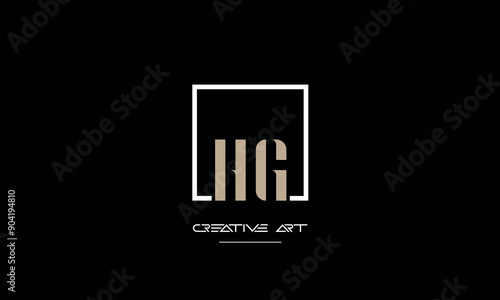 HG, GH, H, G abstract letters logo monogram