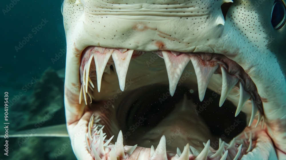 Obraz premium Shark Teeth Close Up