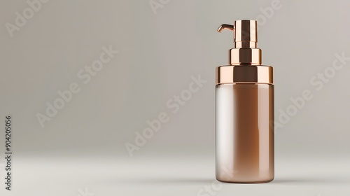 Rose Gold Pump Bottle Mockup