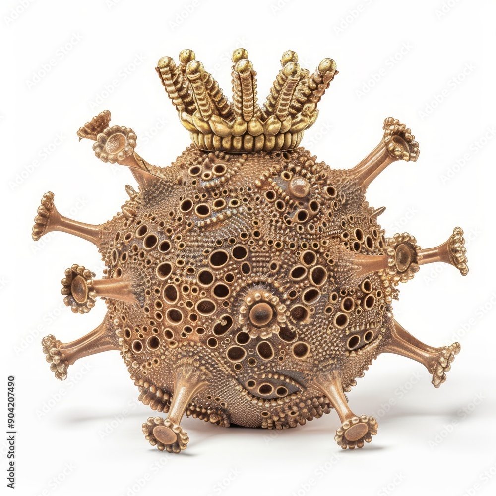 Fototapeta premium medium shot of VIRUS GROUP in bacterial style in flat shield, isolated on a white background 