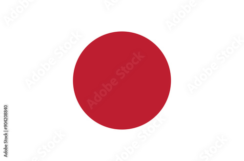 Japanese national pride. Japanese flag. Vector illustration. 