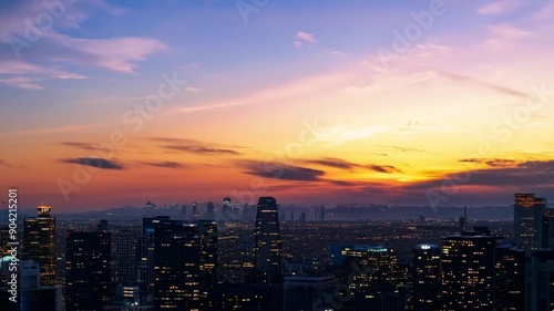 Wallpaper Mural city ​​skyline view at sunset footage Torontodigital.ca