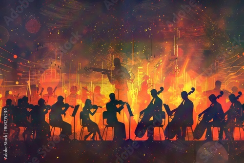 vector background for classic music event