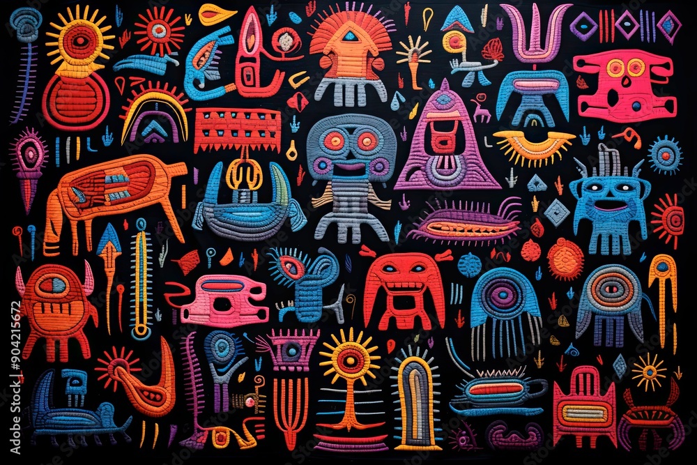 Panama Mola Tapestry Panama Mola Tapestry