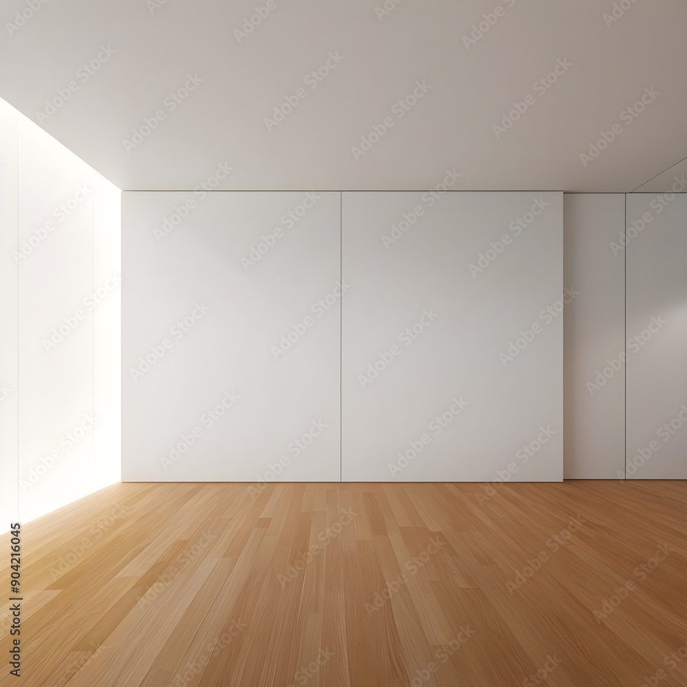 Empty modern / contemporary room with plain white wall and wooden floor, 16:9 widescreen wallpaper / background
Empty modern / contemporary room with plain white wall and wooden floor, 16:9 widescreen wallpaper / background