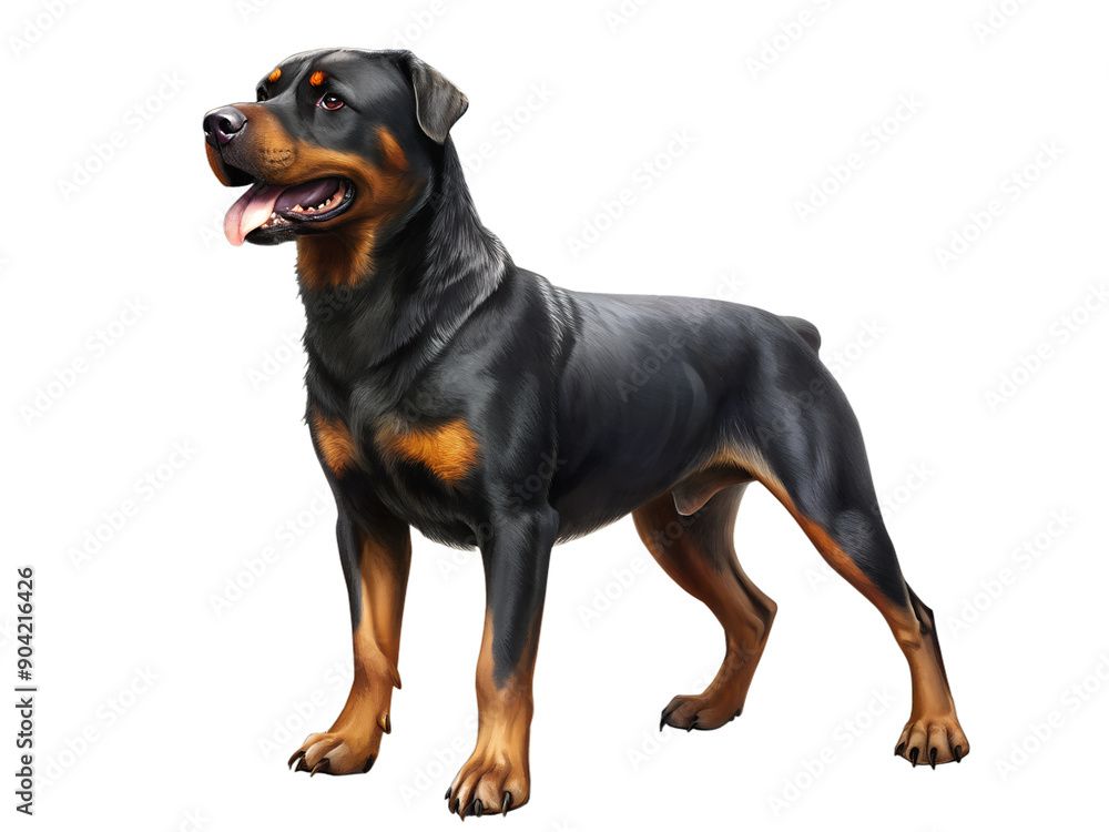 rottweiler, full body isolated on a transparent background rottweiler, full body isolated on a transparent background