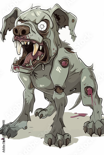 A dog with a bloody mouth and a bloody face