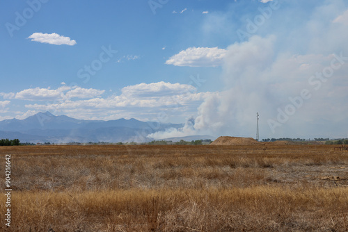 Stone Creek Wildfire Seen From Firestone, Colorado