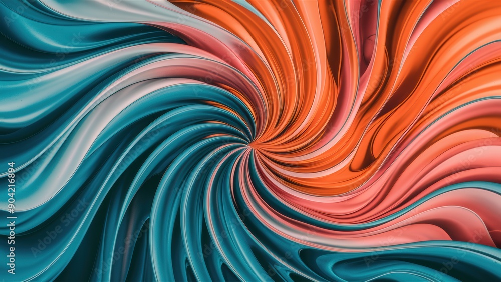 A close up of a swirl design with blue, orange and red colors, AI A close up of a swirl design with blue, orange and red colors, AI