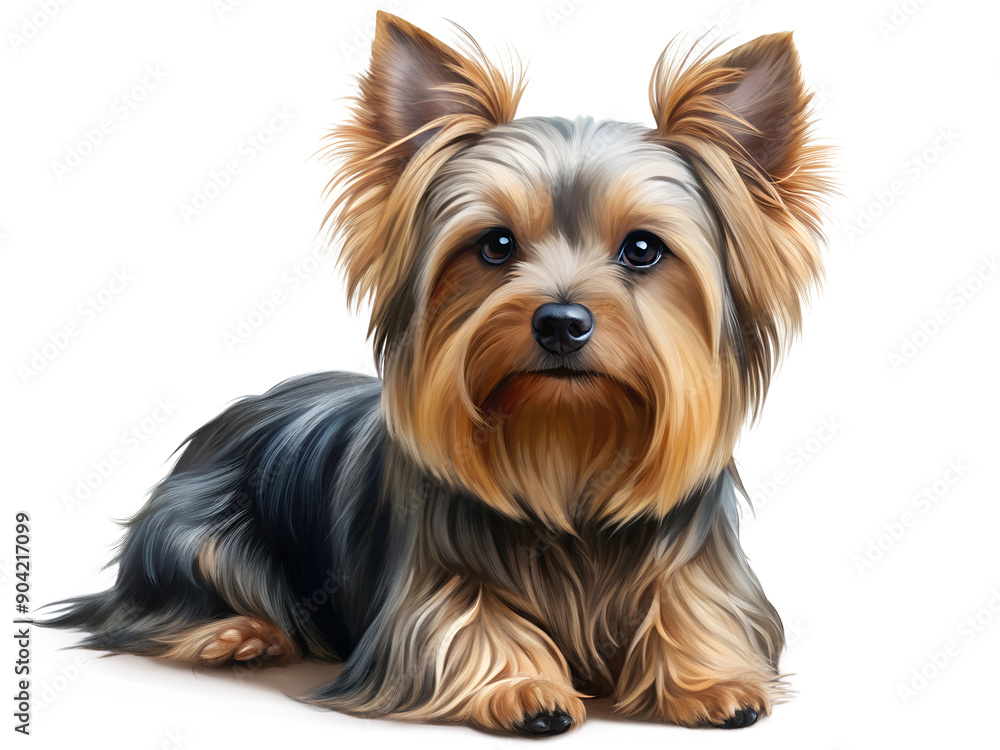 Yorkshire Terrier, full body,isolated on a transparent background Yorkshire Terrier, full body,isolated on a transparent background
