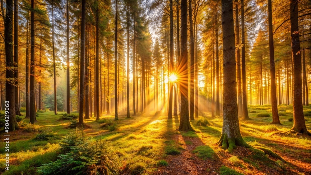 Golden Hour Forest Landscape Beauty Golden Hour Forest Landscape Beauty