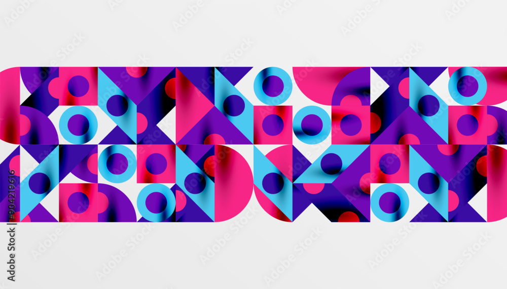 Colorful triangles circles square geometric design. Abstract background for wallpaper, banner, backdrop, card, book Illustration, landing page Colorful triangles circles square geometric design. Abstract background for wallpaper, banner, backdrop, card, book Illustration, landing page