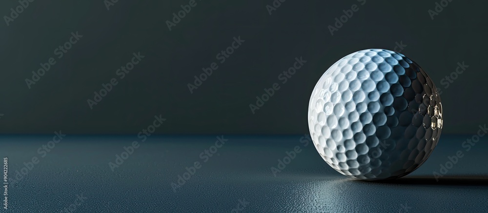 A photo of a golf ball with space for text. Copy space image. Place for adding text and design A photo of a golf ball with space for text. Copy space image. Place for adding text and design
