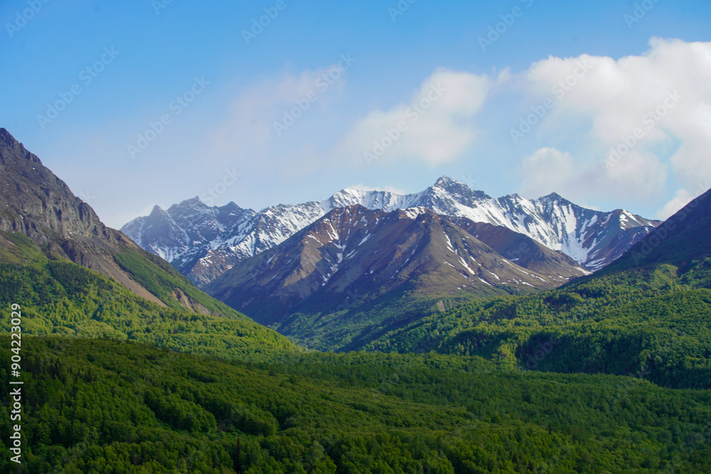 Snow capped Alaskan Mountains Snow capped Alaskan Mountains