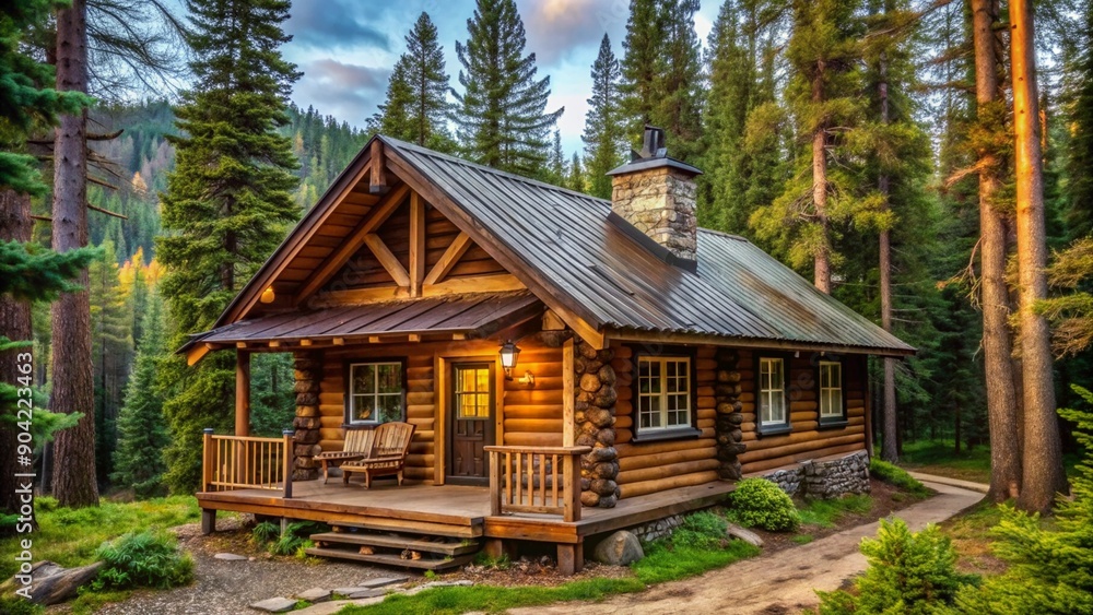 Rustic Wooden Cabin in Woods for Cozy Retreat with Natural Surroundings Rustic Wooden Cabin in Woods for Cozy Retreat with Natural Surroundings