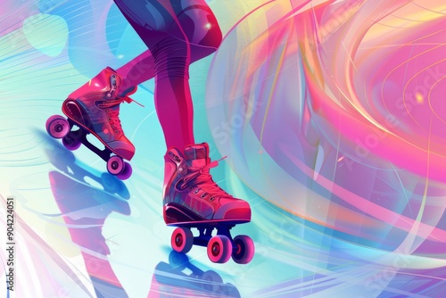 vector background for a rolling skate event, roller skating 