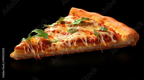 A mouthwatering slice of pepperoni pizza with gooey melted cheese and a crispy crust, perfect for any meal.