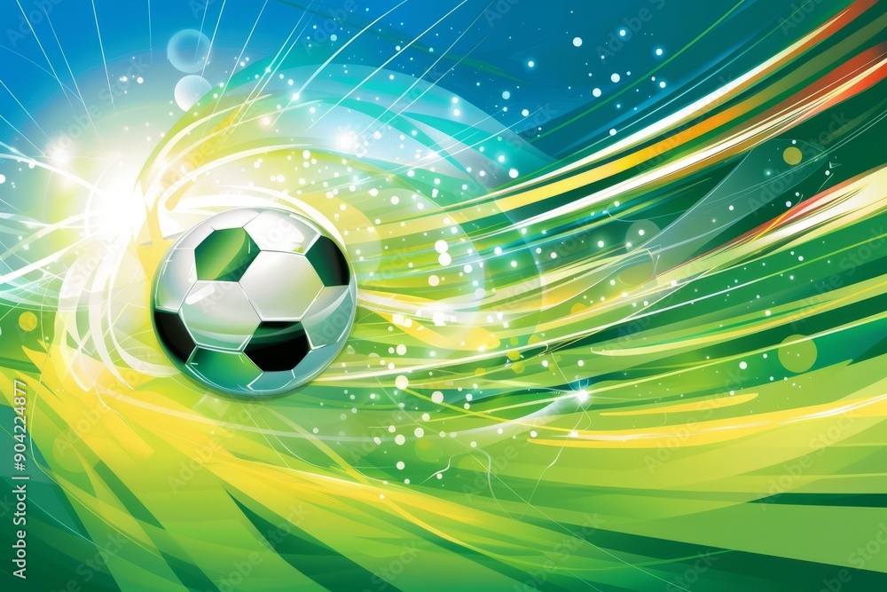 Naklejka premium illustration for a sports event, soccer/ football event