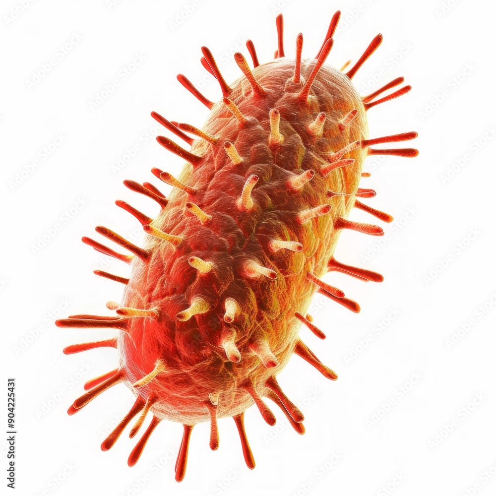 medium shot of VIRUS GROUP in bacterial style in flat shield, isolated on a white background 