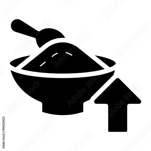 increased food appetite glyph icon