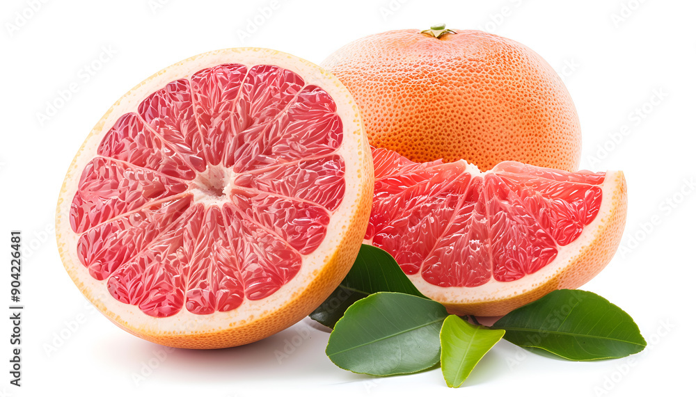 Grapefruit half isolated on white background Grapefruit half isolated on white background