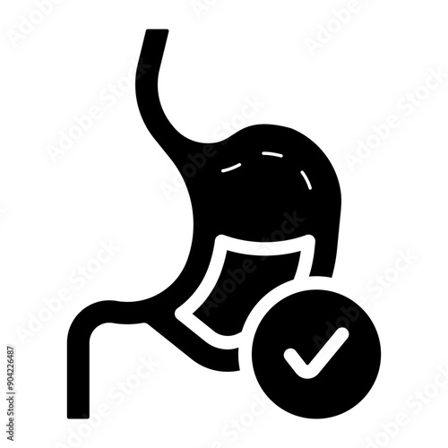 healthy stomach digestion glyph icon