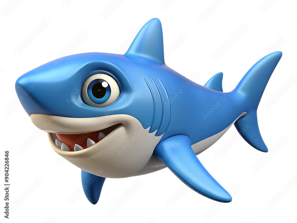 cartoon blue shark isolated on a transparent background cartoon blue shark isolated on a transparent background