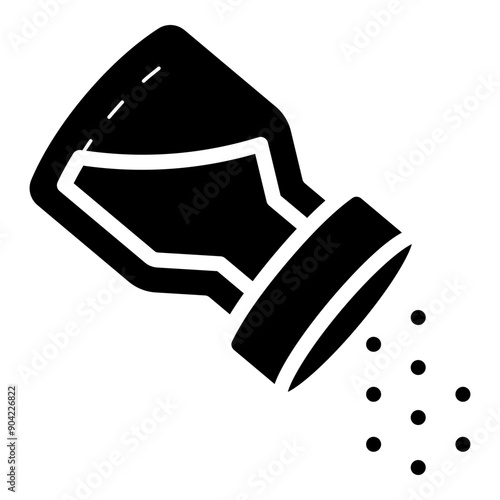 seasoning salt shaker bottle glyph icon