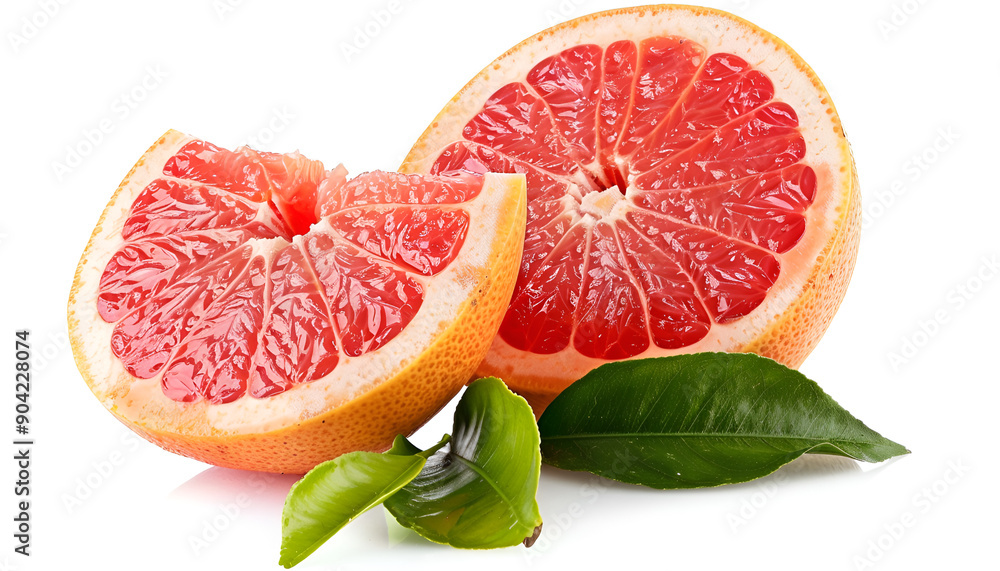 Grapefruit half isolated on white background Grapefruit half isolated on white background