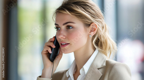 Businesswoman talking on the phone