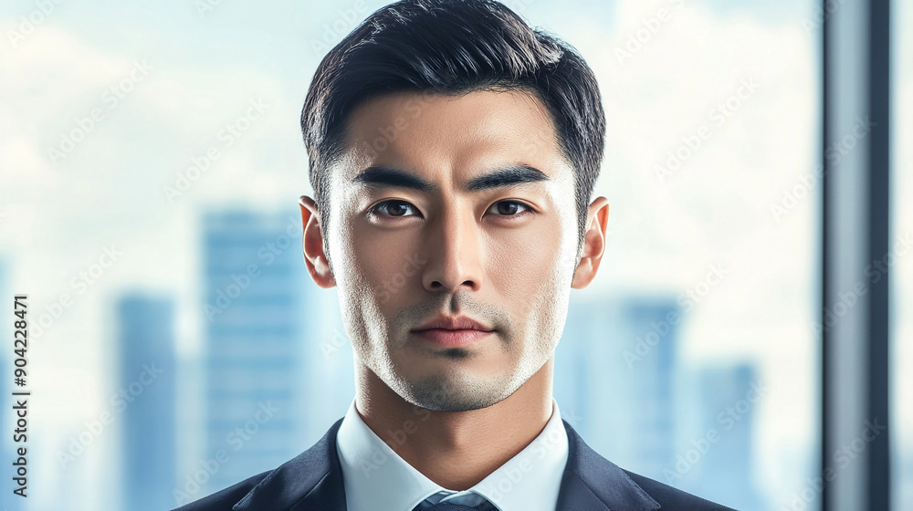 Japanese businessman with a confident expression Japanese businessman with a confident expression