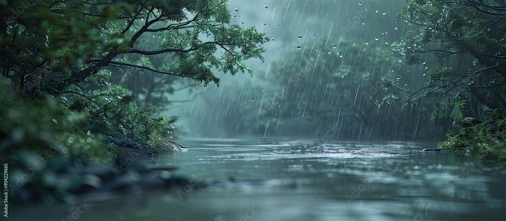 Unique scenes can be witnessed during the rainy season providing a melancholic yet distinctive ambiance in nature ideal for a copy space image Unique scenes can be witnessed during the rainy season providing a melancholic yet distinctive ambiance in nature ideal for a copy space image