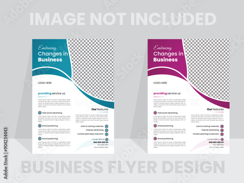 Creative business flyer template design.