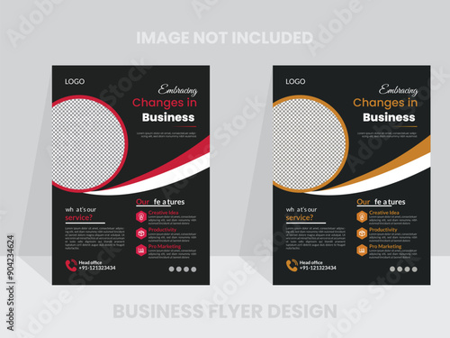 Modern business flyer template design.