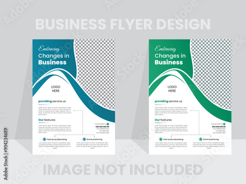 Corporate business flyer template design.