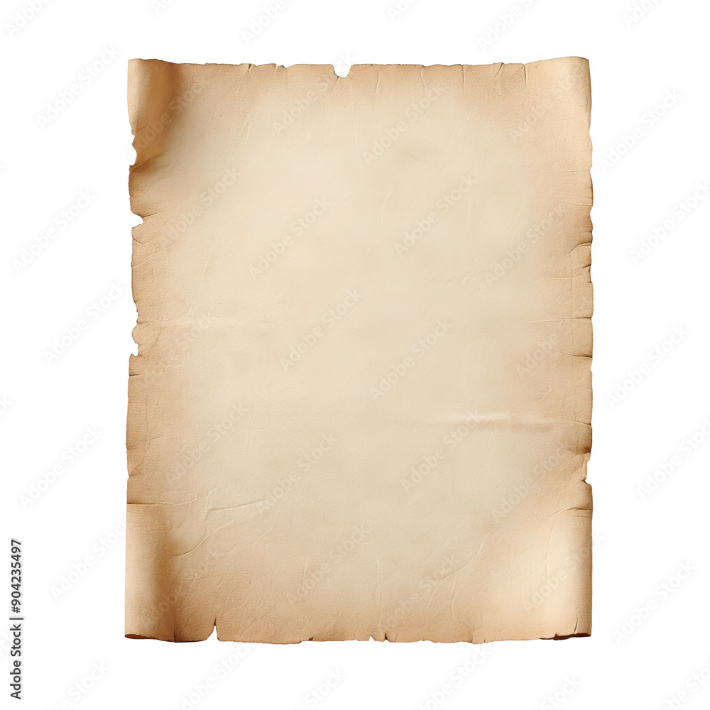 An isolated PNG photo of a piece of parchment paper, slightly aged with a rough texture and yellowed edges An isolated PNG photo of a piece of parchment paper, slightly aged with a rough texture and yellowed edges